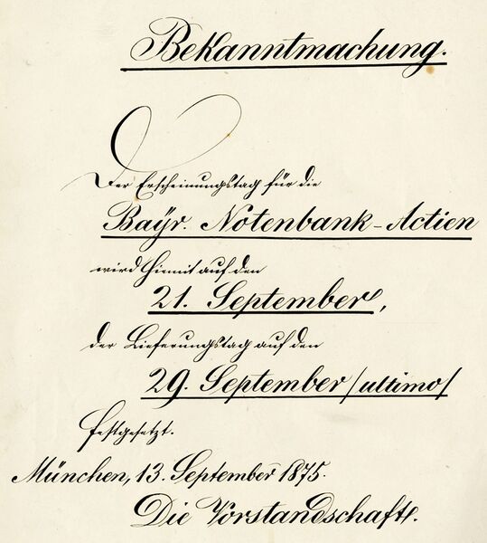 Datei:Bekanntmachung Aktienausgabe Notenbank.jpg