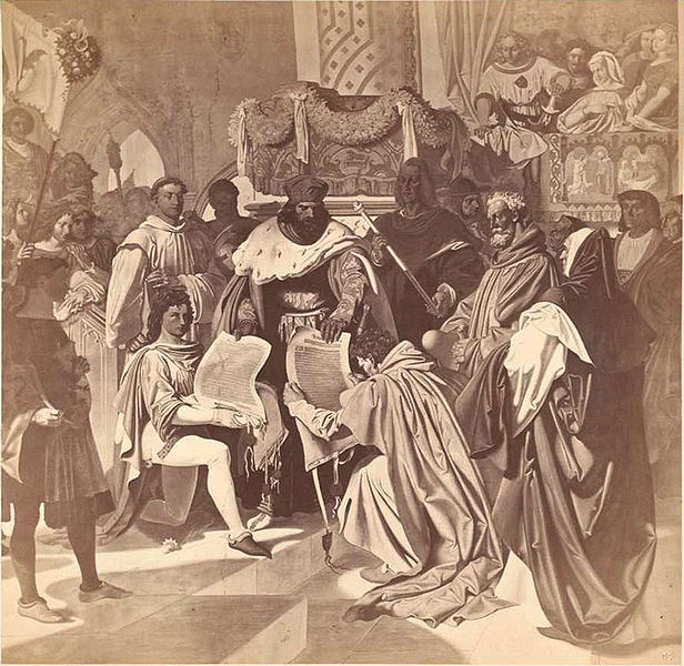 Datei:Gruendung Universitaet Heidelberg 1386.jpg