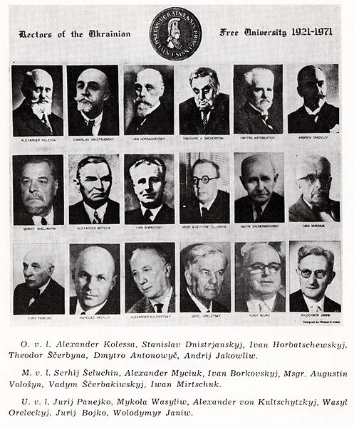 Datei:Ukrainische Freie Universitaet Direktoren 1921-1971.jpg