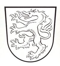 Der Pantherschild war ursprünglich das Wappen der Grafen von Spanheim-Ortenburg und wurde seit der 2. Hälfte des 13. Jahrhunderts von den Wittelsbachern genutzt. (Farben nicht überliefert). (Grafik: Max Reinhart, Passau)