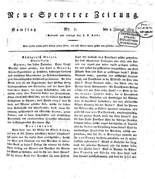 Datei:Neue Speyerer Zeitung 1819.jpg