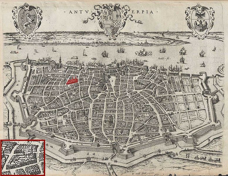 Datei:Stadtansicht Antwerpen Fuggerhaus 1557.jpg