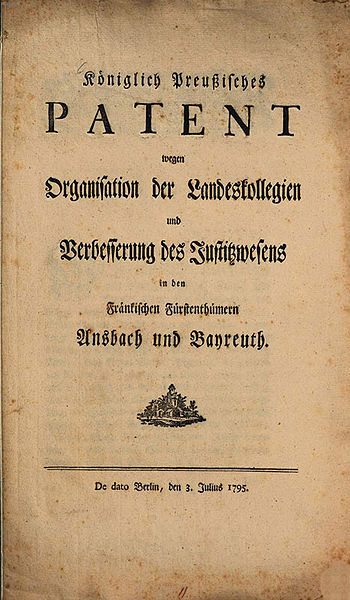 Datei:Patent Verbesserung Landeskollegien 1795.jpg