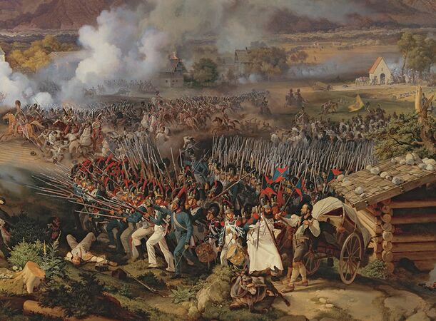 Gemälde "Treffen bei Wörgl" von Peter von Hess (1792-1871), Ausschnitt. (© Bayerische Schlösserverwaltung)