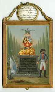 Erinnerungsbild an die bayerische Inbesitznahme der Reichsstadt Memmingen am 30. November 1802. (Städtisches Museum Memmingen, Inv. Nr. 1.2442)