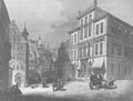 Das Haus in der Königinstraße 3 wurde 1874 Sitz des Bayerischen Gewerbemuseums. (Bayerische Staatsbibliothek habe-002283)