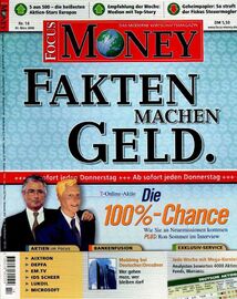Erstausgabe der Zeitschrift Focus Money vom 30. März 2000. (Focus)