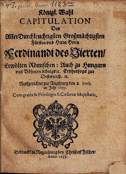 Datei:Wahlkapitulation Ferdinands IV 1653.jpg