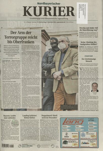 Datei:Titelblatt Nordbayerischer Kurier 8.12.22.jpg