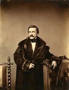 Max von Neumayr (1808-1881), 1859-1865 bay. Staatsminister des Innern, 5. Oktober-11. Dezember 1866 Kabinettssekretär Ludwigs II. Fotografie von Franz Hanfstaengl (1804-1877), 1861. (Münchner Stadtmuseum, Sammlung Fotografie, FM 85/101-50)
