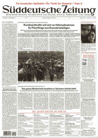 Titelseite der SZ vom 18.7.1994. (Süddeutsche Zeitung Archiv)