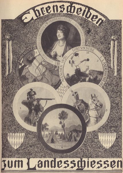 Datei:Ehrenscheiben Landesschiessen 1920.jpg