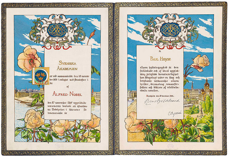 Datei:Nobelpreisurkunde Paul Heyse.jpg