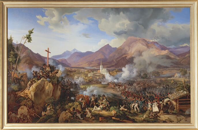 Gemälde "Treffen bei Wörgl" von Peter von Hess (1792-1871), 1832/33. (© Bayerische Schlösserverwaltung)