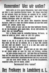 Aufruf zur Bildung des Freikorps Landsberg. (Bayerische Staatsbibliothek, 4 H.un.app. 219 t-1/145)