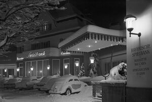 Spielbank Garmisch-Partenkirchen um 1956/1970. Foto: Franz Kölbl und August Beckert. (Bayerische Staatsbibliothek, Bildarchiv ansi-010934)
