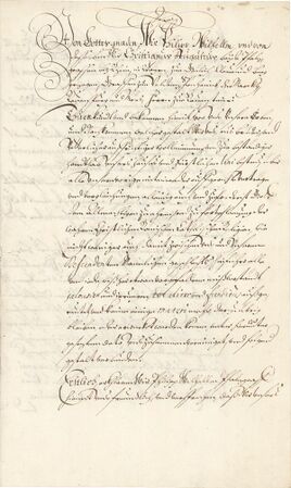 Neuburger Vergleich von 1656. (Bayerisches Hauptstaatsarchiv, Pfalz-Neuburg Urkunden, Landesteilungen und Einungen 1037)