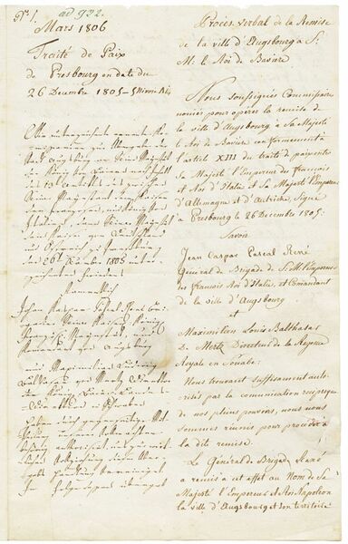 Datei:Subjektionsurkunde Augsburg 1806.jpg