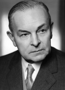 Hans Ehard (CSU, 1887-1980) war von 1954 bis 1960 Präsident des Bayerischen Landtags. Aufnahme aus dem Jahre 1958. (Foto: Lechner, Archiv des Bayerischen Landtags ZA00125D)