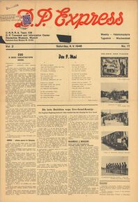D.P.-Express, Samstag, 4. Mai 1946. (Bayerische Staatsbibliothek, Film R 95.688-13)