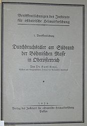 Veröffentlichung aus dem Jahr 1926. (Bild: Institut für Kulturraumforschung Ostbaierns und der Nachbarregionen)