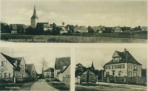 Der Ort Leerstetten war Vorlage für Engelhardts Roman. Die Postkarte von 1916 zeigt das Dorf vor dem Bauboom der 60er Jahre. (Marktgemeinde Schwanstetten)