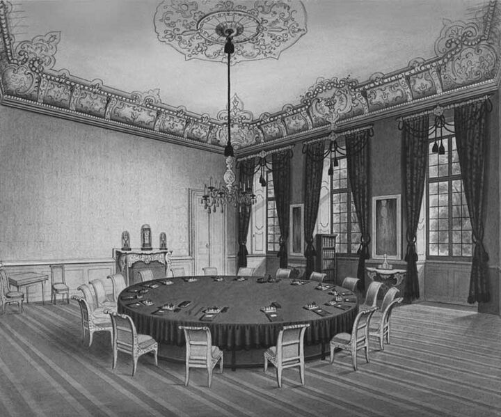 Datei:Sitzungssaal Bundesversammlung Frankfurt 1816.jpg