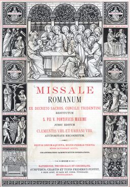 Missale Romanum, verlegt bei Friedrich Pustet in Regensburg 1884.