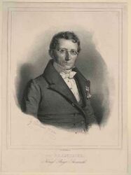 Bernhard von Grandauer (1776-183). Druckgrafik von Gottlieb Bodmer (1804-1837) , 1834. (gemeinfrei via Porträtsammlung des Münchner Stadtmuseums