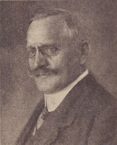 Regierungsdirektor Jakob Mathéus (1862-1946) wurde mit Familie am 24. Januar 1923 von den Franzosen aus der Pfalz ausgewiesen. Abb. aus: Das Bayerland, Jahrgang 34 vom Februar 1923, 99. (Bayerische Staatsbibliothek, 4 Bavar. 198 t-34)