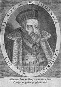 Johann Friedrich II. (der Mittlere) von Sachsen-Gotha (1529-1595, reg. 1554-1567). (Bayerische Staatsbibliothek, Bildarchiv port-018286)