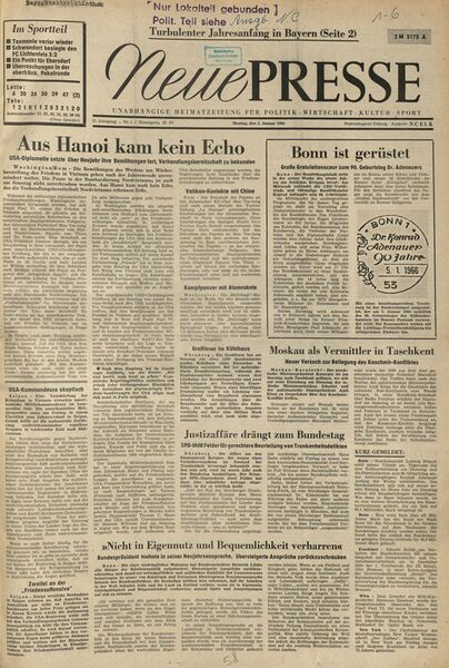 Datei:Neue Presse Coburg Titelseite 3.1.66.jpg