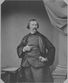 Der Maler Wilhelm von Kaulbach (1805-1874), 1857 porträtiert von Franz Hanfstaengl für das "Album der Zeitgenossen". (Stadtmuseum München, Fotosammlung)