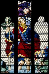 Hl. Christophorus. Landsberg/Lech, Stadtpfarrkirche. München (Werkstatt Hans Winhart), um 1510. (P. van Treeck, München)