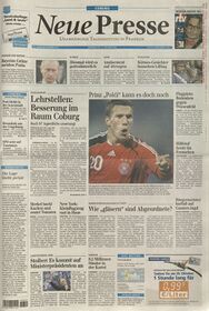 Titelblatt der Neuen Presse vom 12. Oktober 2006. (Neue Presse Coburg)