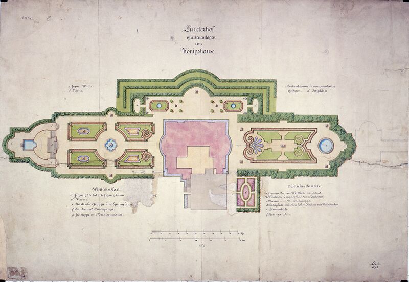 Datei:Plan Park Linderhof Effner 1874.jpg