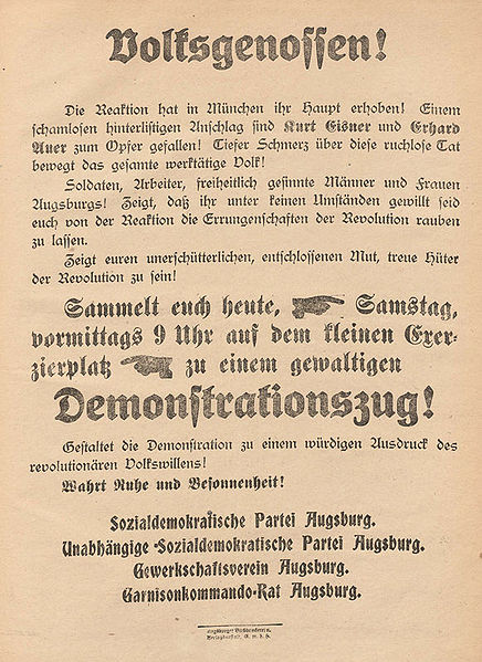 Datei:Aufruf Demonstrationszug Augsburg.jpg