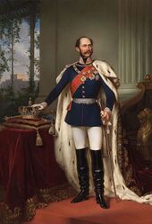 Porträt von König Maximilian II. (1811-1864, reg. 1848-1864); Kopie nach Joseph Bernhardt (1805-1885), um 1860. (Bayerische Staatsgemäldesammlung, Inventar-Nr. 14121, lizenziert durch CC BY-SA 4.0)
