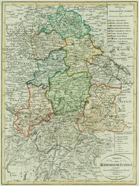Charte vom Königreiche Bayern nach seiner neuesten Eintheilung vom Jahre 1810, Verlag des geographischen Instituts Weimar. (Bayerische Staatsbibliothek, Mapp. XI,53 d)