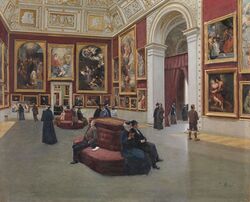 Rubenssaal in der Alten Pinakothek, Deutsch, vor 1882. (Bayerische Staatsgemäldesammlungen – Neue Pinakothek München, inv.-Nr. 13420, lizenziert durch CC BY-SA 4.0)